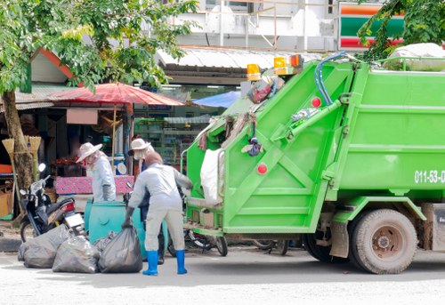 Professional furniture disposal service in action